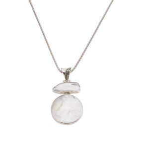 ANNIKA WITT Silver/Pearl Made In Bali Sterling Silver Mother Of Pearl Necklace